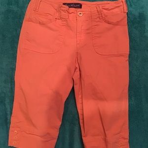 💚3/$25 Gloria Vanderbilt  Amanda 10 petite peach capris